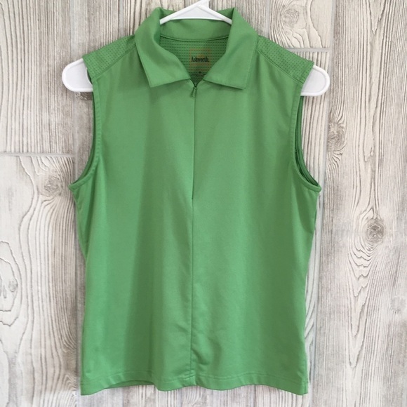 𝅺ASHWORTH Sleeveless Performance Top Bright Green Size Medium - Picture 1 of 7